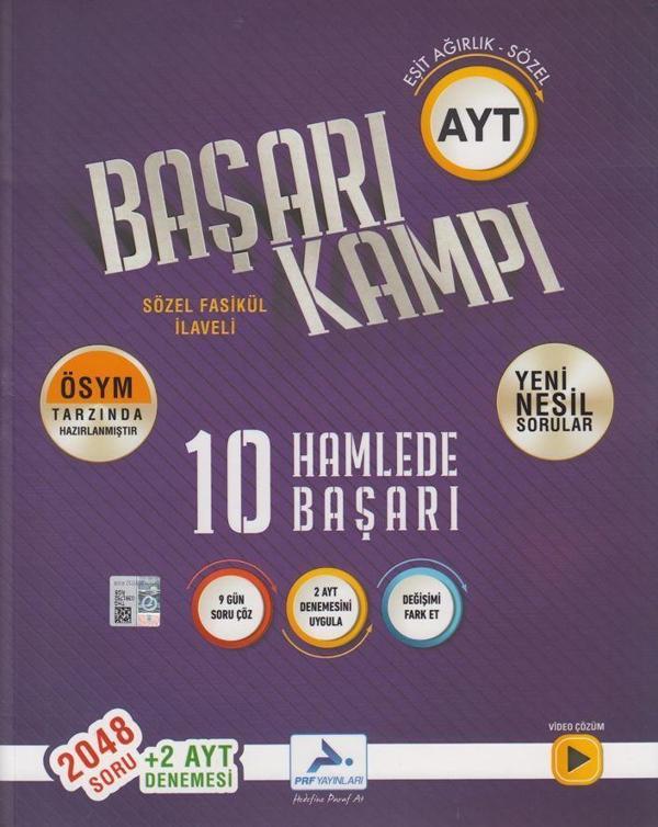 AYT Eşit Ağırlık Sözel Başarı Kampı 10 Hamlede Başarı - PRF Paraf Yayınları - Image 1