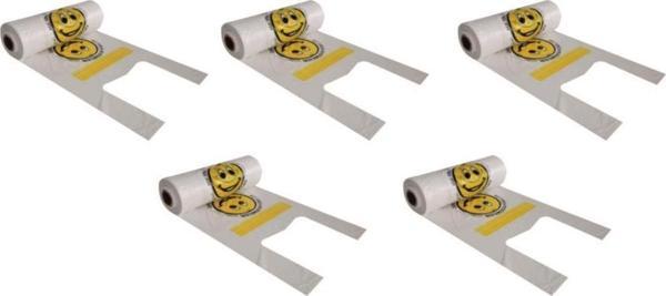 5 Adet Baskılı Rulo Atlet Market Manav Poşet Büyük Boy - Image 1