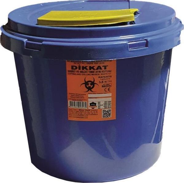 5 Adet Mavi Tıbbi Cam Atık Kutusu 3,5 Lt. - Image 1