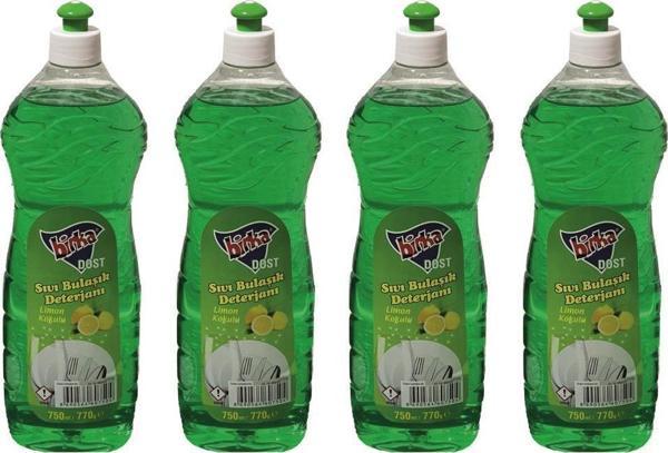 Limon Kokulu Sıvı Bulaşık Deterjanı 750 ml. x 4 adet - Image 1