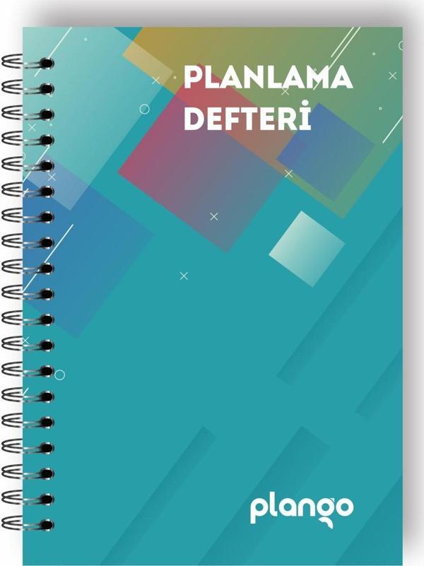 Turkuaz Kareler Günlük Planlayıcı Defter - Daily Planner - Ders Çalışma Planlayıcı Defteri - Planlam - Image 1