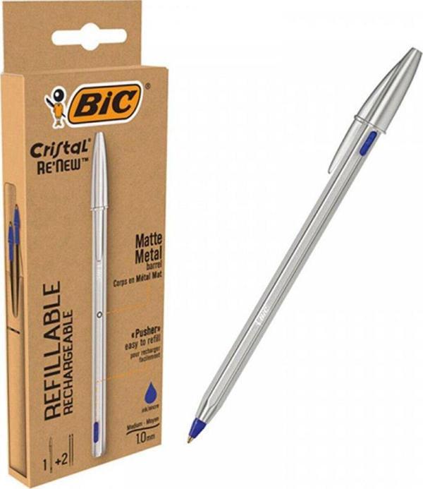 Bic Tükenmaz Kalem 1.0 Mm Cristal Metal Gövdeli 990126 (1 Adet) - Image 1