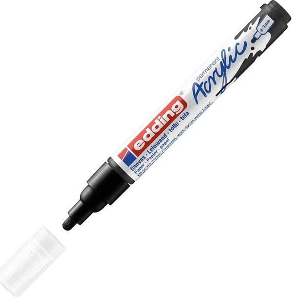 Edding Markör Kalem Akrilik Orta Uçlu Siyah 901 (10 Lu Paket) - Image 1