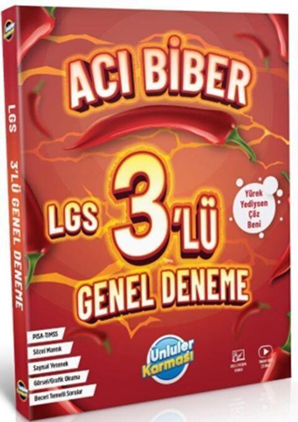8. Sınıf LGS Acı Biber 3+ 1 Genel Deneme Ünlüler Karması - Ünlüler Karması - Image 1
