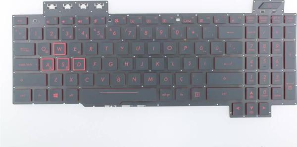 Asus ile Uyumlu FX504G, FX505D, FX505DT, FX505DU, FX705D Klavye Backlit LED - Image 1