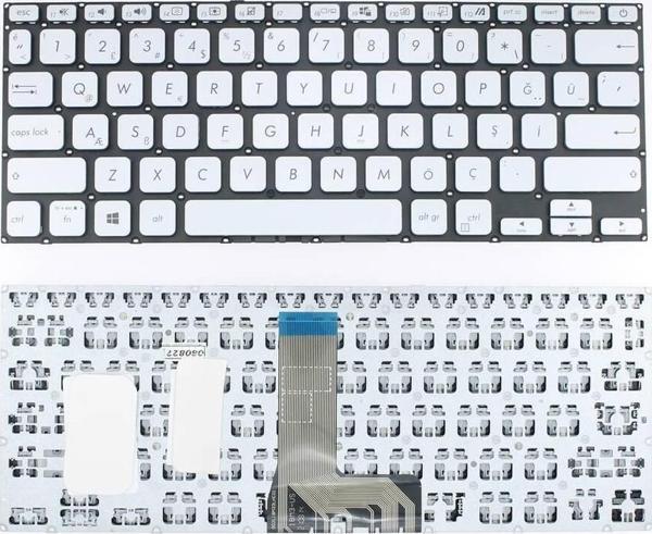 Asus ile Uyumlu X415JA-BV012A11 Uyumlu Laptop Klavye Silver - Image 1