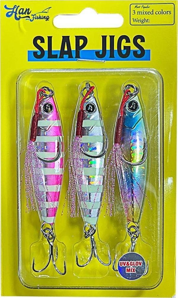 HanFish Slap Jigs Uv&Glow Mix 10gr Metal Jig Yem - Image 1