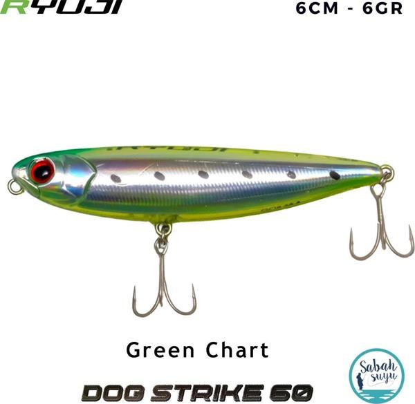 Ryuji Dog Strike 6cm 6gr Green Chart - Image 1