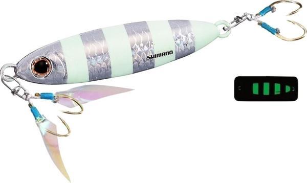 Shimano Stinger Butterfly Flat Light Jig 40gr 66mm 001 Zebra Glow - Image 1