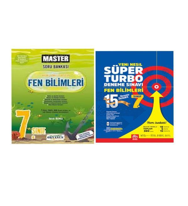 7. Sınıf Master Fen Bilimleri Soru Bankası Ve Fen Bilimleri Yeni Nesil Süper Turbo Deneme Sınavı - Okyanus Yayıncılık - Image 1