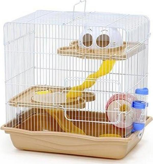 Dayang Oyuncaklı Hamster Kafesi Camel 45x30x45 Cm - Image 1