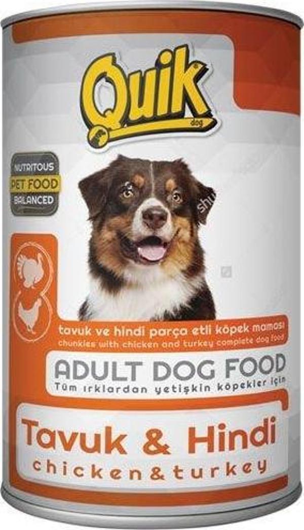 Quik Tavuk ve Hindili Yetişkin Konserve Köpek Maması 415 Gr - Image 1