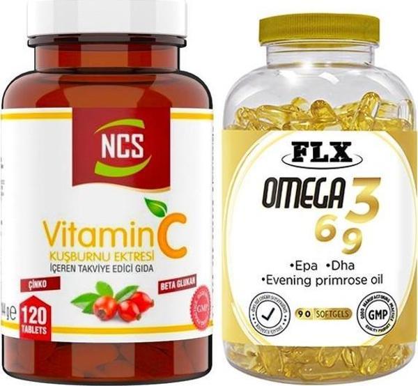 Ncs C Vitamini  Beta Glucan 120 Tablet   Flx Omega 3-6-9 90 Tablet - Image 1