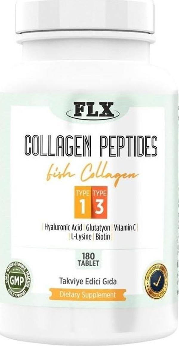Flx Collagen Peptides Tip 1-3 Balık Kolajeni 180 Tablet - Image 1