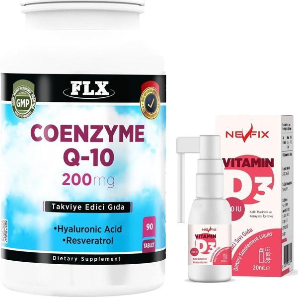 FLX Koenzim Coenzyme Q-10 200 Mg Hyaluronik Asit Resveratrol 90 Tablet - Image 1