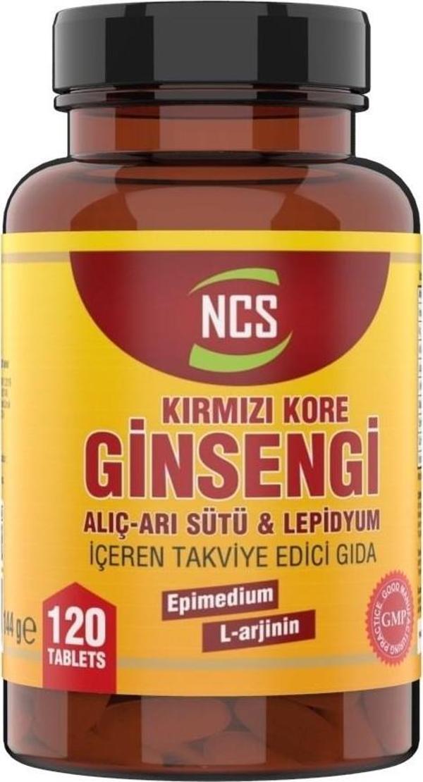 Ncs Korean Red Ginseng 120 Tablet Alıç Arı Sütü L Arginin Erkeklere Özel Formül - Image 1