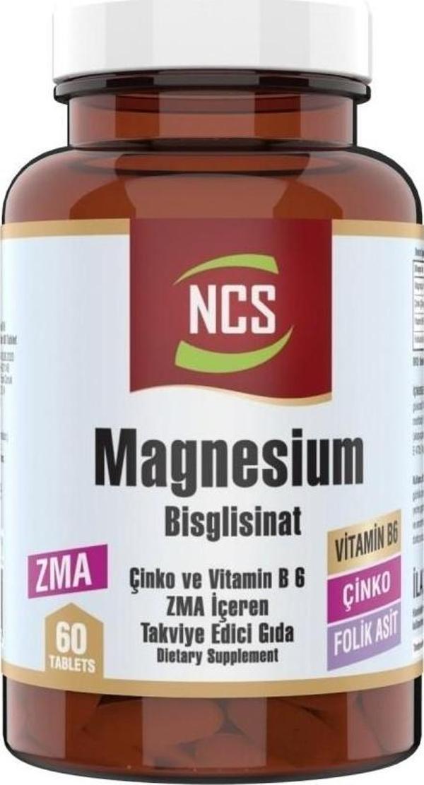 Ncs Zma Magnesium Bisglisinat Çinko Folic Vitamin B 6 60 Tablet - Image 1