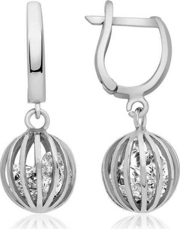 Himarry 925 Ayar ​Gümüş Taşlı Küre Küpe - Image 1