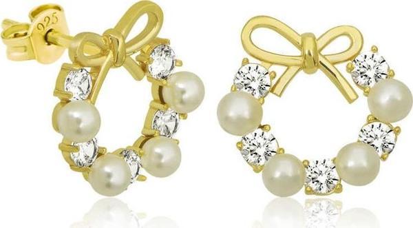 Himarry 925 Ayar Gümüş İnci Kurdele Çivili Kadın Küpe - Image 1