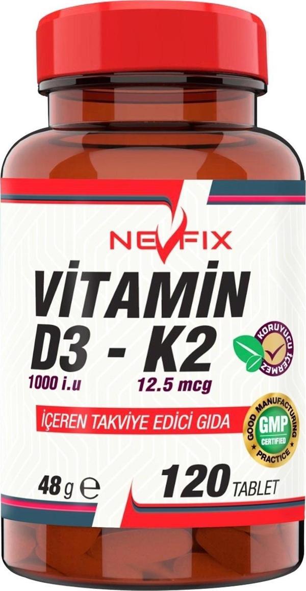 Nevfix Vitamin D3 Vitamin K2 120 Tablet - Image 1