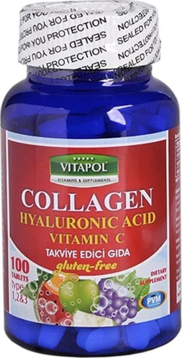 Vitapol Cilt - Saç - Tırnak C Sade Yetişkin 100 Tablet Vitaminler  Minareller - Image 1