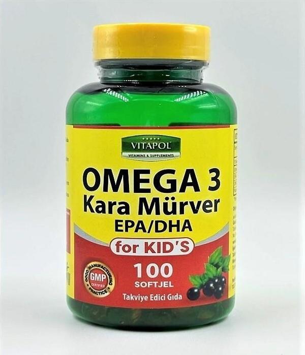 Vitapol Kids Çocuk Omega 3 Karamürver 100 Kapsül - Image 1
