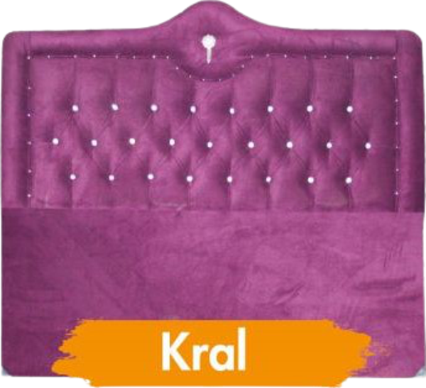 Başlık 14291 Alc Kral 90 lık Tay Tüy Mürdüm Kapitone Tek Kişilik Başlık - Image 1