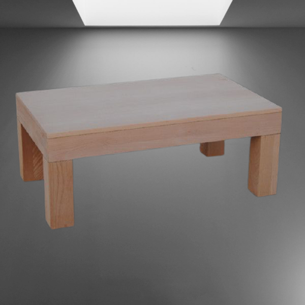 Orta Sehpa 17783 KÜT Klasik Model Ahşap Küt Ayak MDF HAM Natüre Tabla El Yapım - Image 1