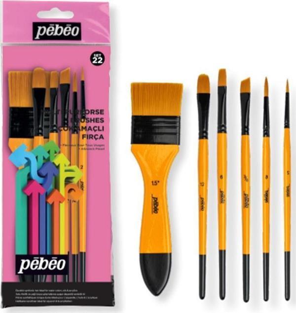 Pebeo Çok Amaçlı 6'lı Fırça Seti Set-22 - Image 1