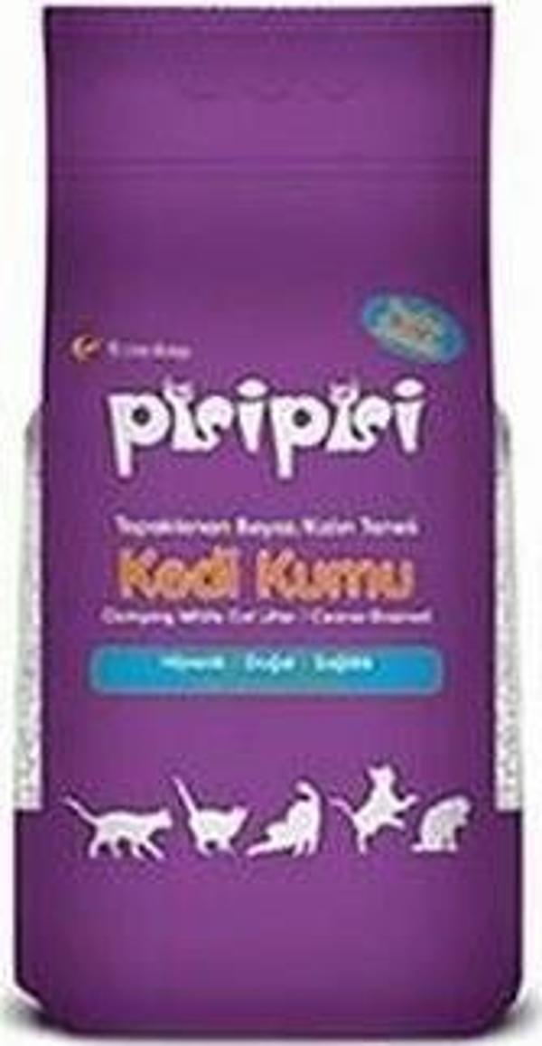 Pisipisi Pudra Kokulu Topaklaşan Bentonit Kalın Taneli Kedi Kumu 5 kg - Image 1