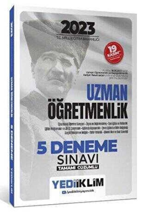 UZMAN ÖĞRETMENLİK 5 DENEME SINAVI 2023 - Yediiklim Yayınları - Image 1