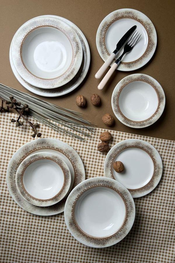 TABAK EVİ Stoneware Hare Yemek Takımı 6 Kişilik 24 Parça - Image 1