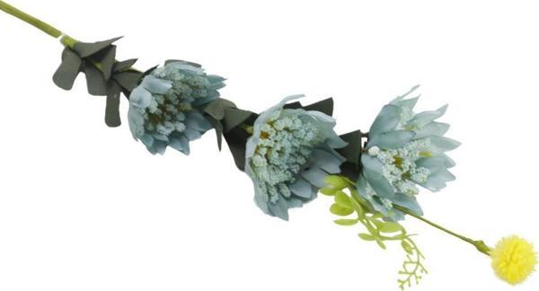 T.Concept Dekoratif Zarif Yapay Çiçek Turkuaz Renk 56 cm - Image 1