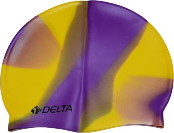 Delta Silikon Bone Yüzücü Havuz Deniz Bonesi (Gökkuşağı Desenli) - Image 1