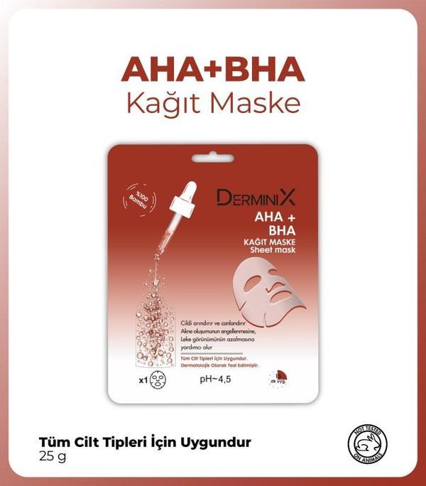 Derminix Aha Bha Canlandırıcı ve Arındırıcı Yüz Kağıt Maskesi - Image 1