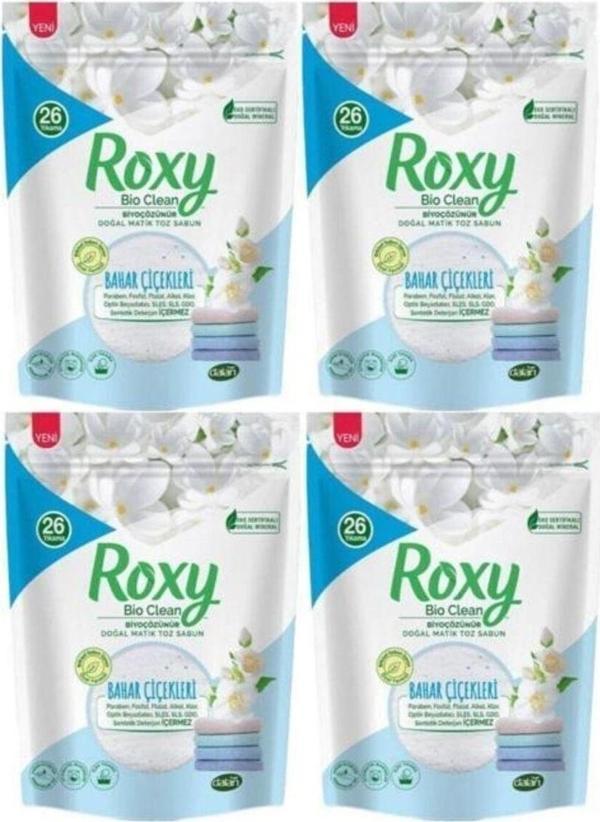 Dalan Roxy Bio Clean Matik Toz Sabun Bahar Çiçekleri 1600 gr. x 4 Adet - Image 1