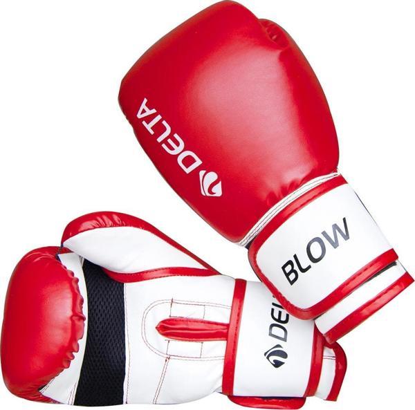 Delta Blow Dura-Strong Kırmızı-Beyaz Boks Eldiveni - Image 1