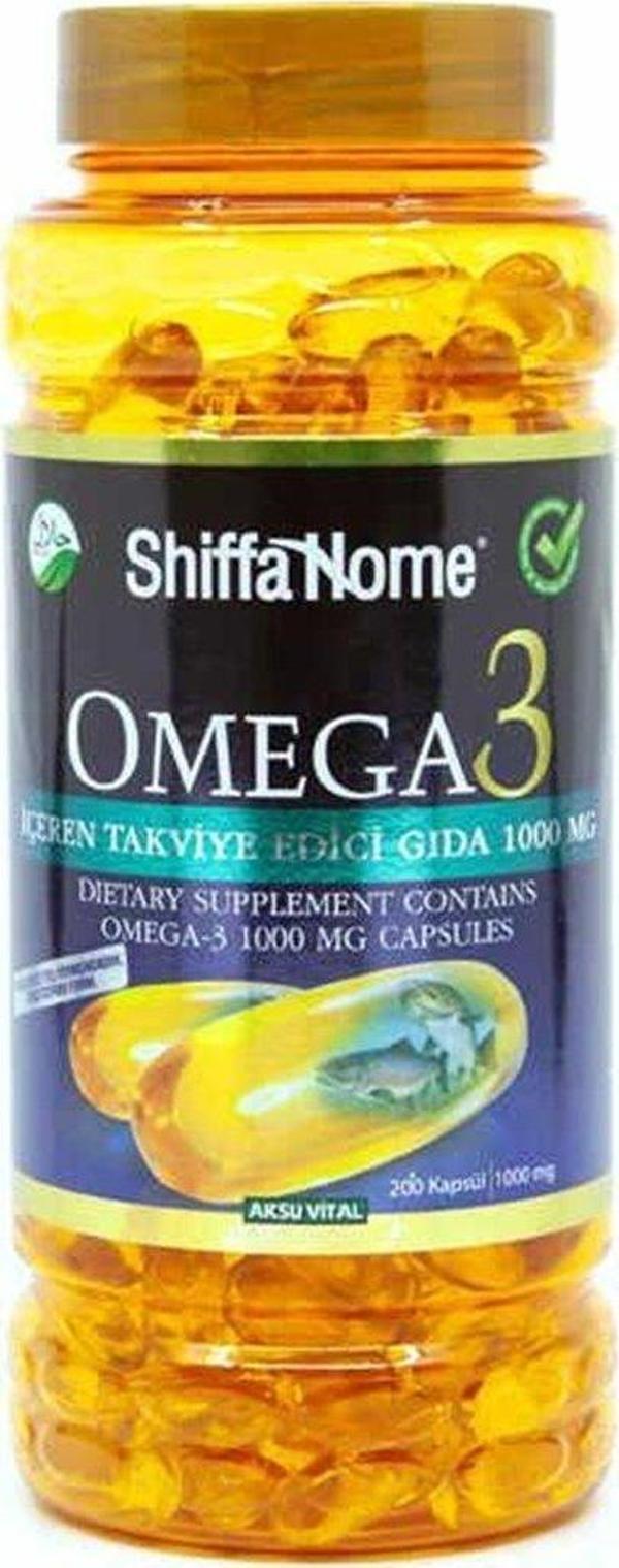 Shiffa Home Omega 3 Balık Yağı DHA EPA Soft 1000 mg 200 Softjel Kapsül - Image 1