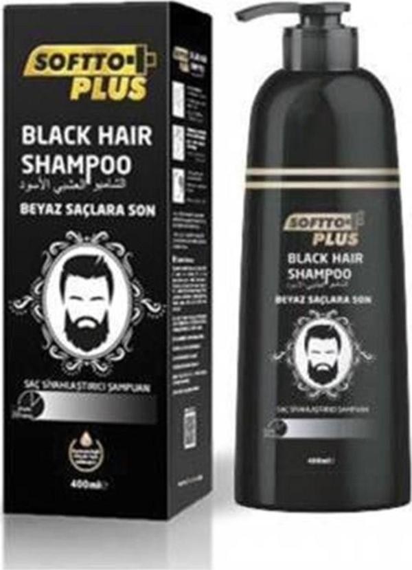 Softto Plus Black Hair Şampuan 350 ml siyahlaştırıcı - Image 1