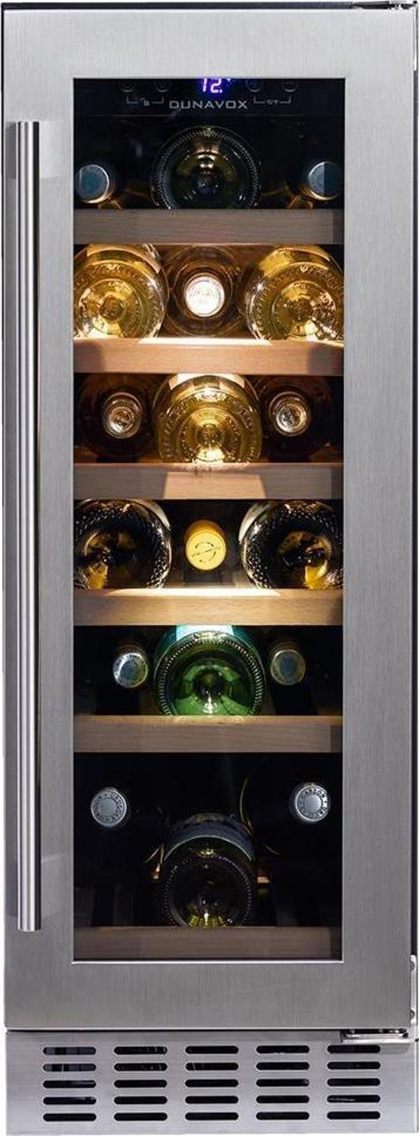 Dunavox Flow-19 Gümüş Ankastre Şarap Dolabı - 19 Şişe Kapasiteli - Image 1