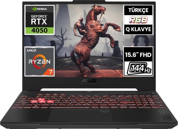 Asus TUF Gaming A15 FA507NU-LP030 Ryzen7 7735HS 8GB 512SSD RTX4050 15.6" FullHD FreeDOS Taşınabilir Bilgisayar - Image 1