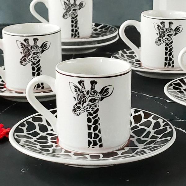 Regna Home Harmony Zürafa 6 Kişilik Kahve Fincan Takımı ( HBF-12-KFT-ZUR ) - Image 1