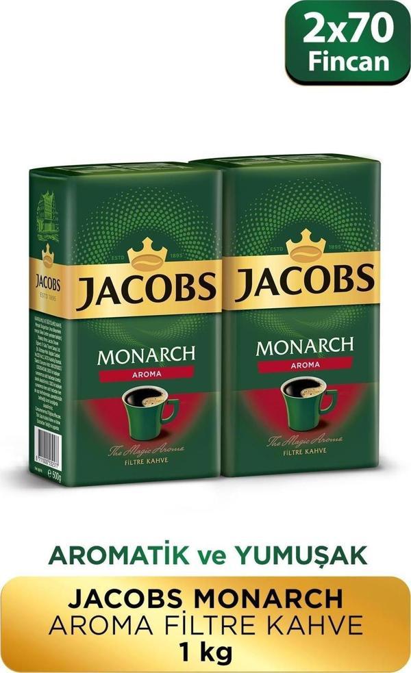 Monarch Aromalı Filtre Kahve 500 gr x 2li SET - Image 1