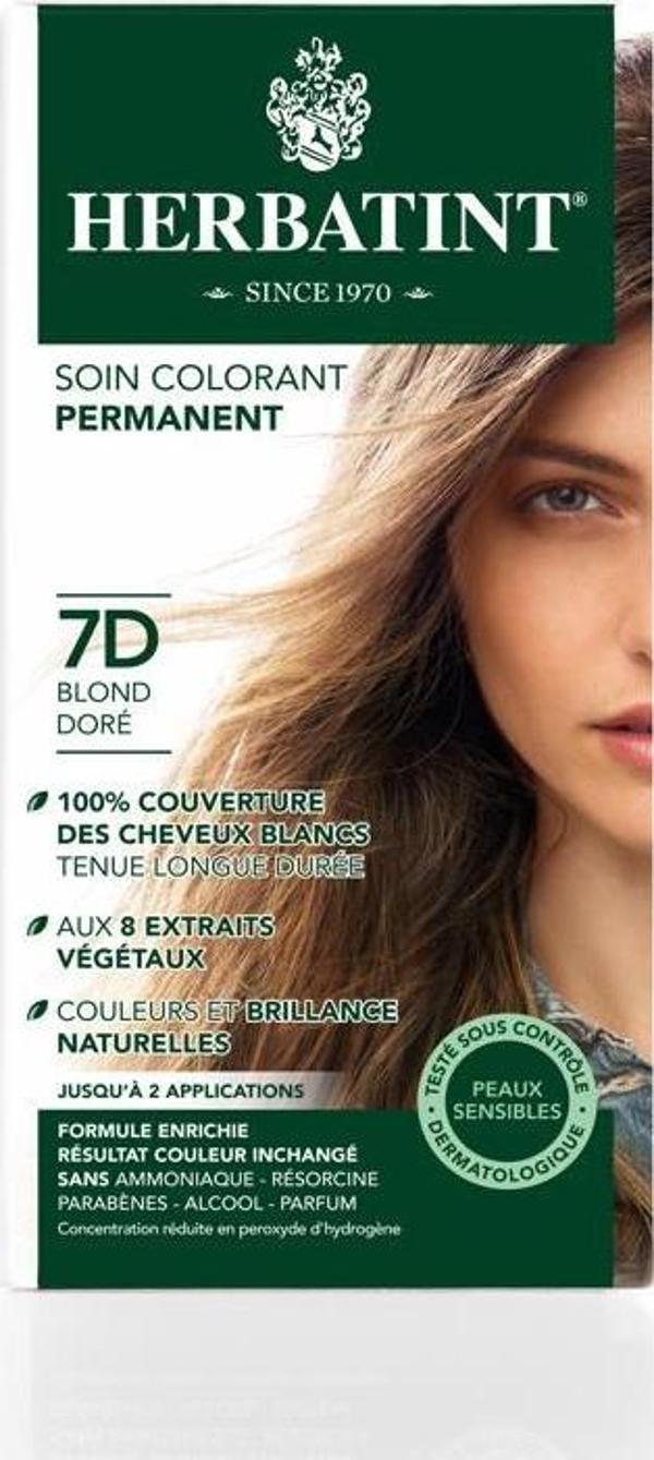 Herbatint Saç Boyası 7D Blond Dore -Golden Blonde - Image 1