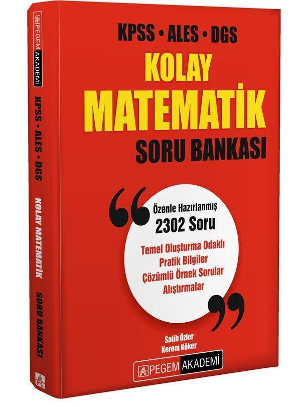 Pegem Akademi Yayıncılık KPSS ALES DGS Kolay Matematik Soru Bankası Çözümlü - Pegem Akademi Yayıncılık - Image 1