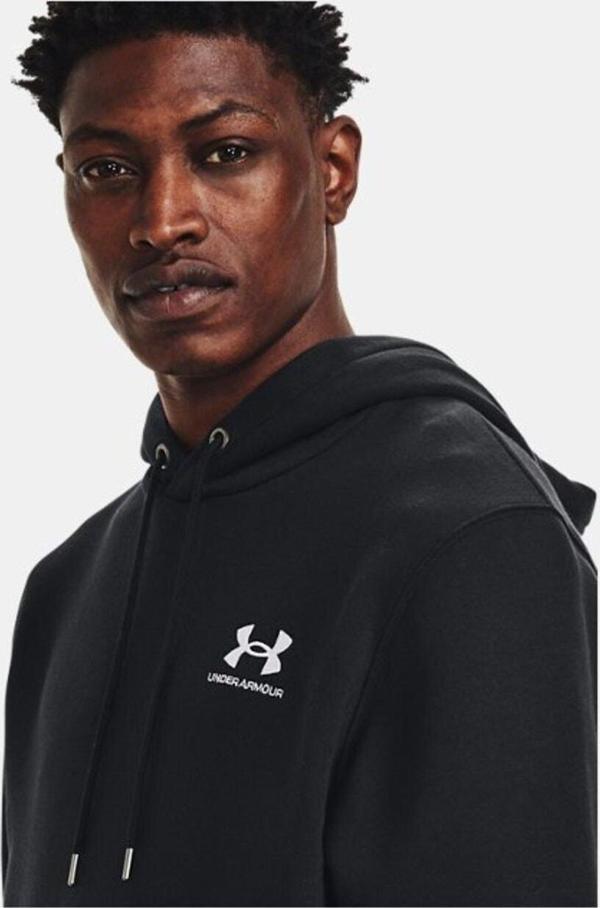 Erkek UA Essential Fleece Kapüşonlu Üst 1373880-001 - Image 1