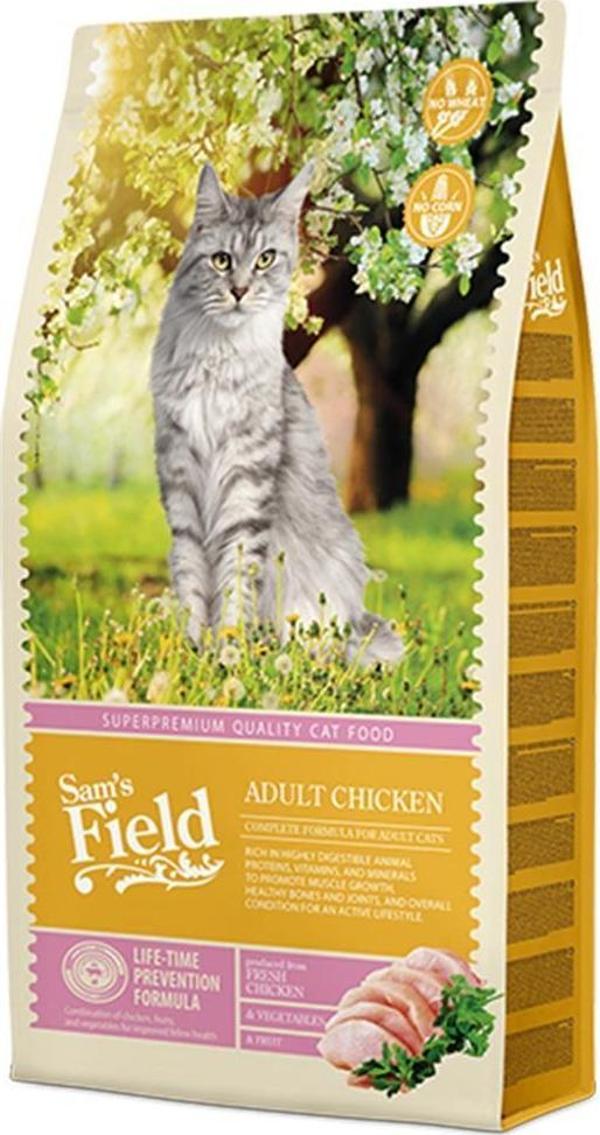 Sam's Field Tavuklu Tahılsız Yetişkin Kedi Maması 7.5 kg - Image 1