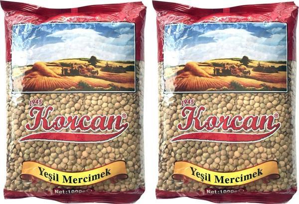 Korcan Yeşil Mercimek 1000 gr 2 li - Image 1
