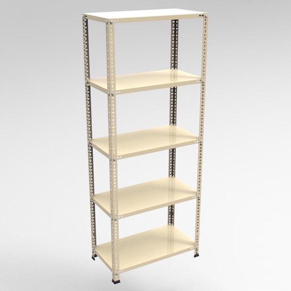 RafBurada ® 5 Katlı Beyaz Renk Çelik Raf. Çiçeklik Rafı, Ofis Rafı. 1.00 Mm-43x93-200 Cm - Image 1