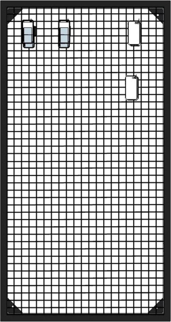 RafBurada ® Sık Telli Tel Raf. Tel Pano Stand, Duvar Askılığı. 75x200 - Image 1
